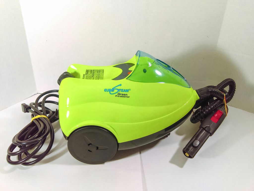 Euro Steam Cleaner ProSteamer Green Model SC60H W/ Attachments Working