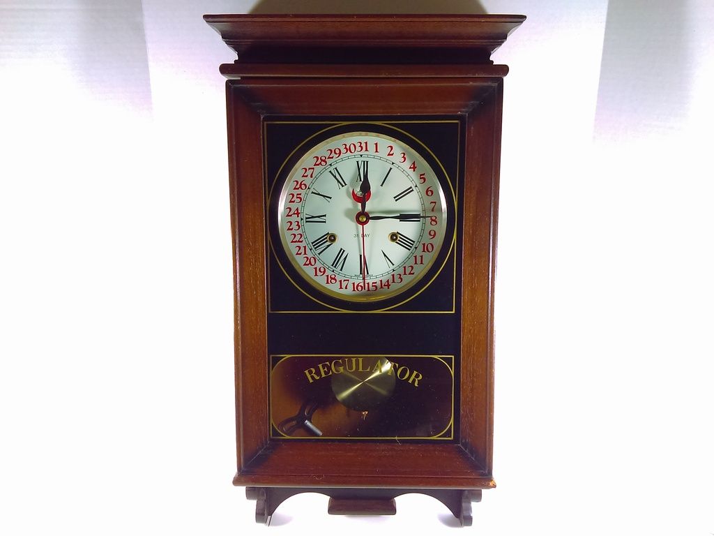 Vintage Elgin 31 Day Regulator Wall Clock Wood Made in Korea eBay