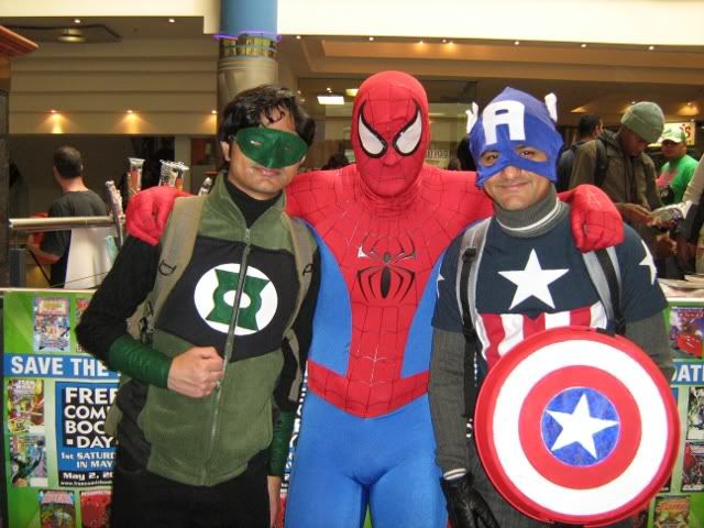 three superheroes