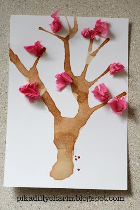 Tavaszi fák - kreatív ötletek gyerekeknek