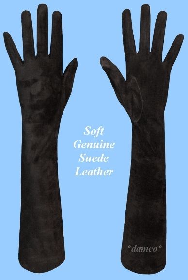 long suede gloves ladies