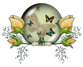 Butterflies & Yellow Roses gif by Char2152 | Photobucket