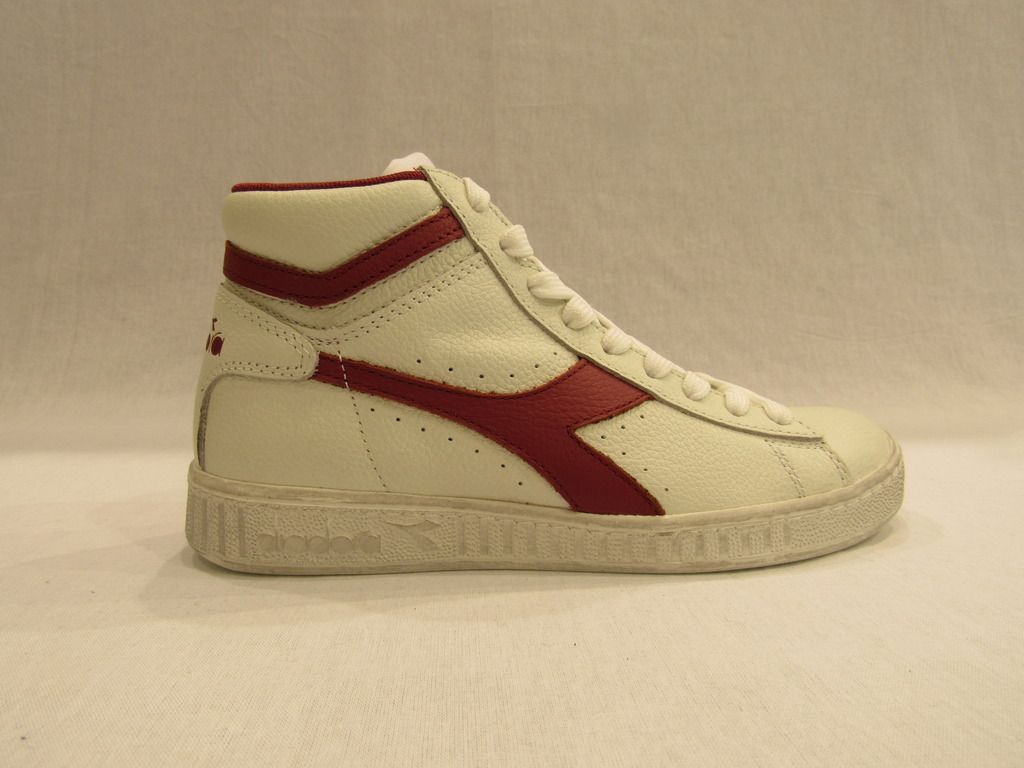 DIADORA GAME L. HIGH WAXED 159657 scarpa unisex sneackers alta col. C514 bianco DIADORA GAME L. HIGH WAXED 159657 scarpa unisex sneackers alta col. C514 bianco