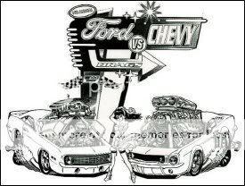 Ford vs chevy cartoons #5